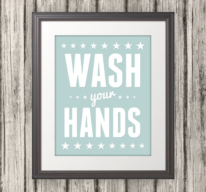 Wash Your Hands Wash Your Hands Art Wash Your Hands Print image 5
