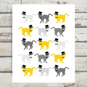 Cats Wearing Hats, Cat Hat, Cat, Cat Print, Cat Poster, Cat Art, Kitten Poster, Kitty, Kitten Art, Kitten Wall Decor, Cat Gift, Cat Artwork
