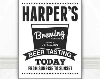 Custom Beer Tasting Sign Print, Beer Print, Beer Art, Bar Art, Bar Print, Bar Sign, Beer Sign, Kitchen Art, Multiple Sizes