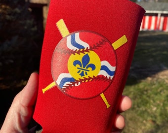 STL Baseball Flag Can Cooler