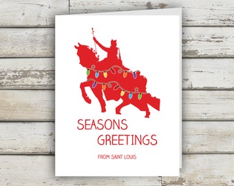 St Louis Seasons Greeting, Saint Louis, St Louis, Art Hill, St Louis Holiday Card, STL, Greetings from St Louis, Christmas Card