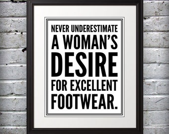 Marilyn Monroe inspired - Womans desire for excellent footwear. - 8x10 B&W Print