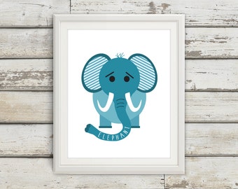 Elephant, Elephant Tail, Elephant Wall Art, Elephant Print, Elephant Poster, Elephant Kids, Nursery, Nursery Wall Art, Nursery Decor