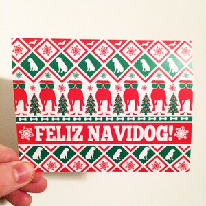 Feliz Navidog Christmas Card Dog Greeting Card Dog Dogs image 2