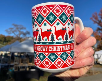 Meowy Christmas Mug