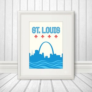 St. Louis, St. Louis Skyline, St. Louis Arch, St. Louis Print, St. Louis Poster - 5x7