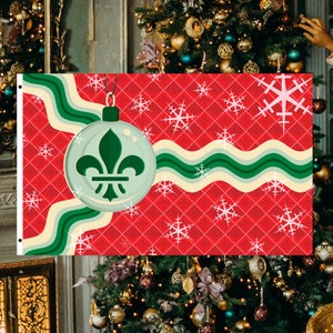 St. Louis Christmas Flag - by Benton Park Prints