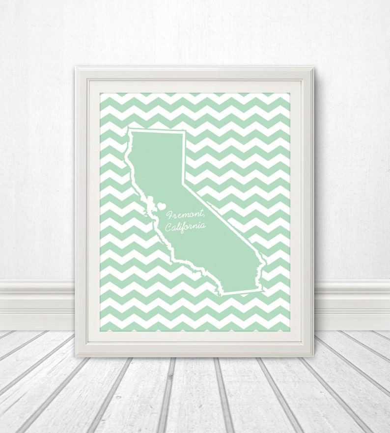State Heart Print State Print State Poster State Sign - Etsy