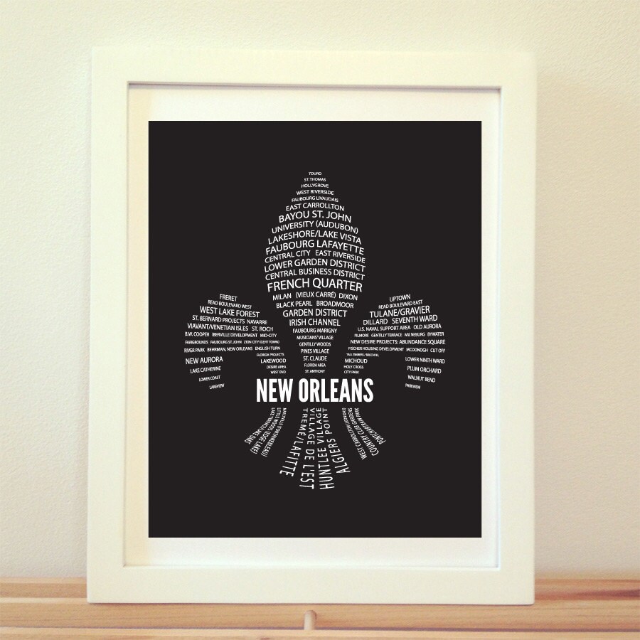 New Orleans New Orleans Neighborhoods New Orleans Print New | Etsy