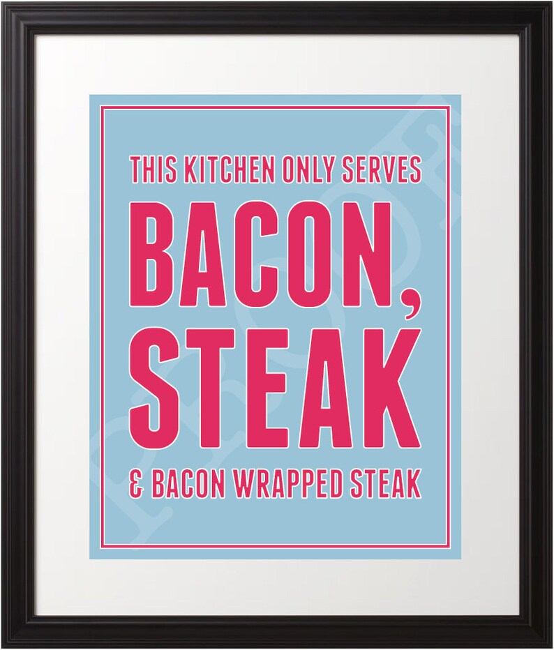 Bacon & Steak 8x10 Print image 3