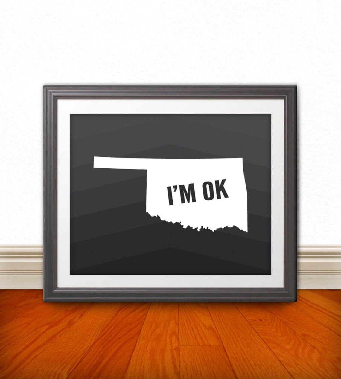 I'M OK Oklahoma Oklahoma Print Oklahoma Art Oklahoma Etsy