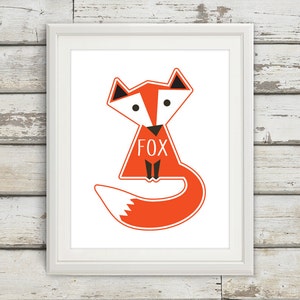 Fox, Fox Tail, Fox Wall Art, Fox Print, Fox Poster, Fox Kids, Nursery, Nursery Wall Art, Nursery Decor, Fox Nursery, Fox Kids Wall Art
