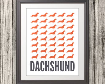 Dachshund, Dachshund Print, Dachshund Art, Dachshund Poster, Dog Print, Dog Art, Dog Poster, Wiener Dog