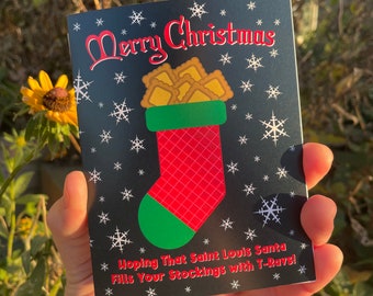 Toasted Ravioli Christmas Stocking - Saint Louis Holiday Card