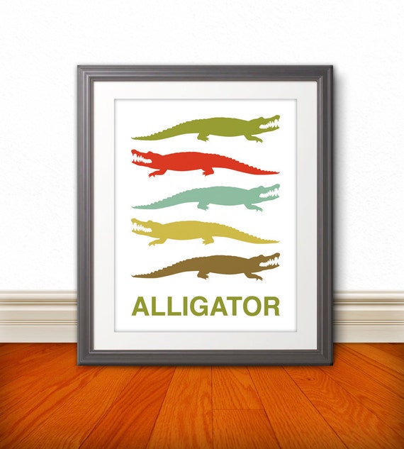 Alligator Nursery Print Alligator Print Alligator Poster | Etsy