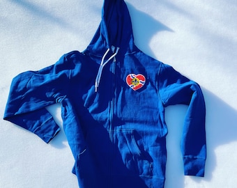 St. Louis Flag Heart Patch Zip-Up Hoodie