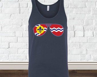 STL Flag Glasses Tank