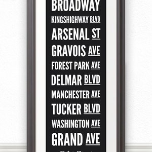 St Louis, Custom Sign, Street Sign, St Louis Streets, St Louis Art, St Louis Print, St Louis Poster, Saint Louis, St Louis Sign
