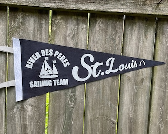 River Des Peres Sailing Team Pennant - St. Louis Pennant - STL Pennant - St. Louis Wall Art