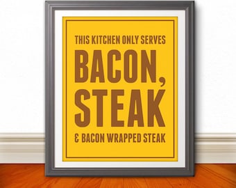 Bacon & Steak 8x10 Print