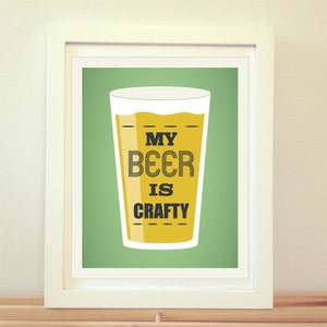 My Beer Crafty, Beer Print, Beer Art, Craft Beer, Home Decor, IPA, Home Brew