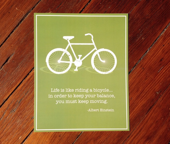 La Vie Cest Comme Faire Du Velo Citation Deinstein Etsy France