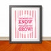 The More You Know the More You Grow Inspiration Typography - Etsy
