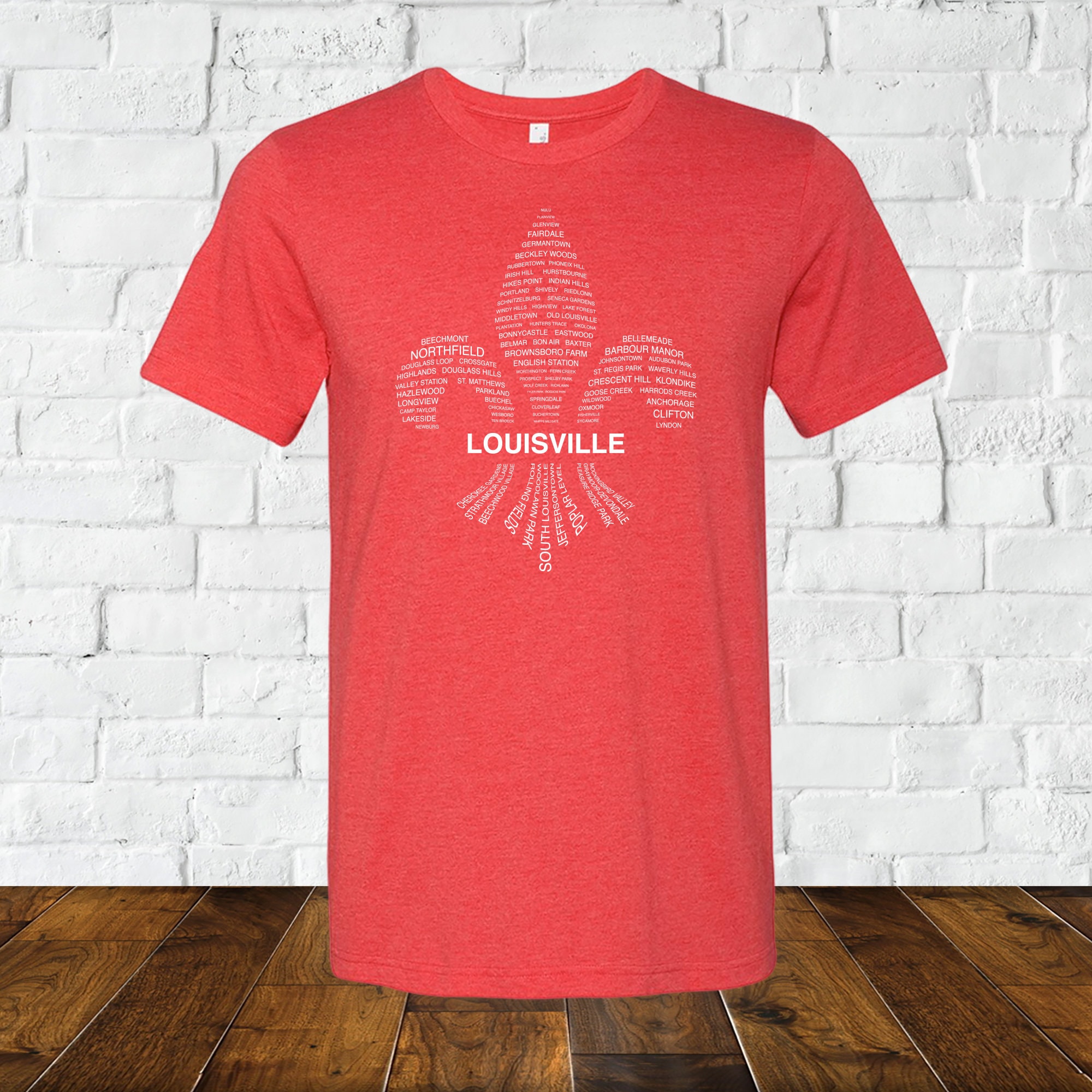 Louisville Fleur-de-Lis T-Shirt Premium Cotton Navy with Short Sleeves -  Just Creations