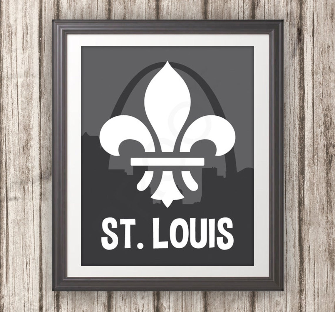 St. Louis Fleur De Lis St. Louis Skyline St. Louis Arch Etsy
