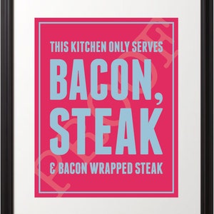 Bacon & Steak 8x10 Print image 5