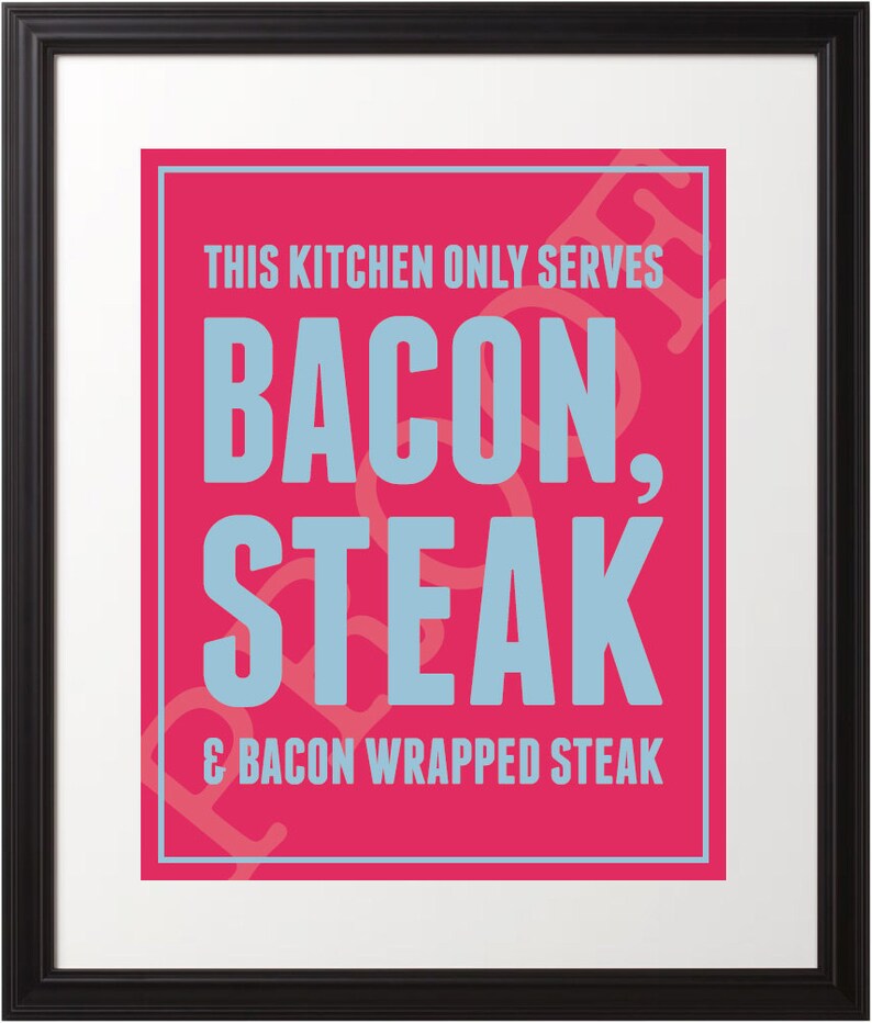 Bacon & Steak 8x10 Print image 5