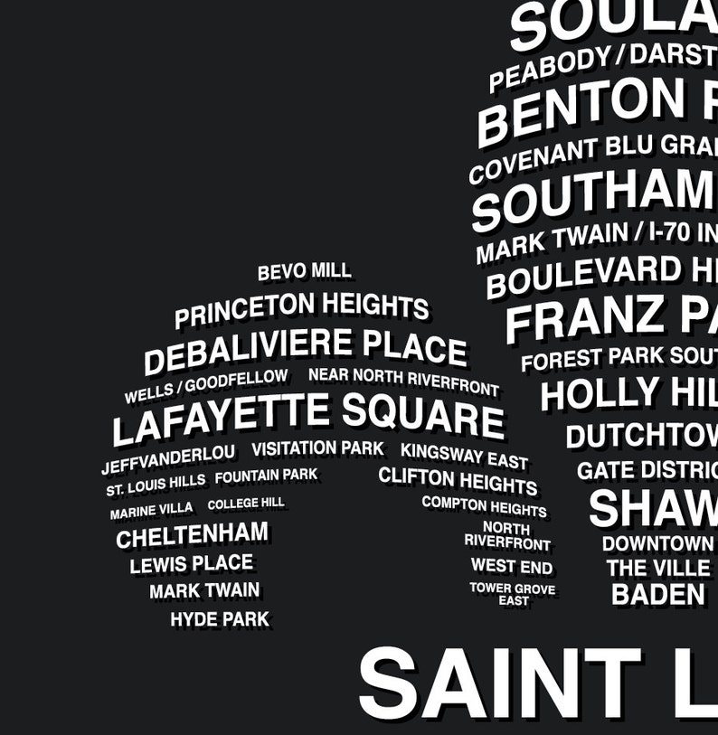 St Louis, St Louis Neighborhoods, St Louis Art, Fleur De Lis, St Louis Print, St Louis Poster, St Louis Sign 8x10 image 4