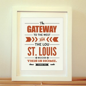 St. Louis, This Is Home, The Lou, The Gateway To The West, Saint Louis, St. Louis Print, Typography, St. Louis Map, Arch, Missouri, Art