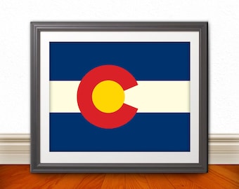 Colorado, Colorado Flag, Colorado Print, Colorado Home, Colorado Wall Art, Colorado Poster, Colorado State Art, Colorado Decor