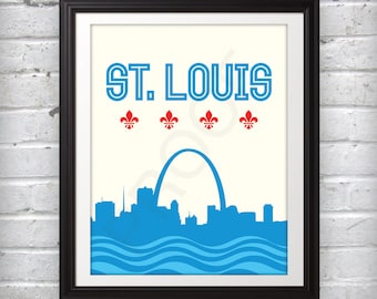 St Louis, St Louis Skyline, St Louis Arch, St Louis Print, St Louis Poster, Saint Louis