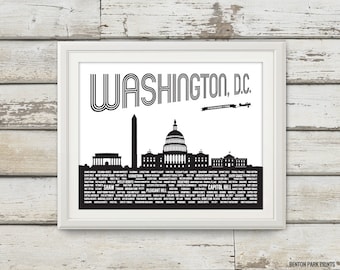 Washington DC, Washington DC Skyline, District of Columbia, Washington DC Art, Capitol Hill, Washington Monument, Abraham Lincoln