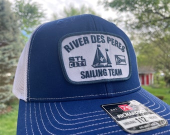 River Des Peres Sailing Team Hat - Royal Blue And White Trucker Hat