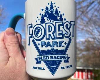 Forest Park Sled Racing Mug - A STL City Coffee Cup