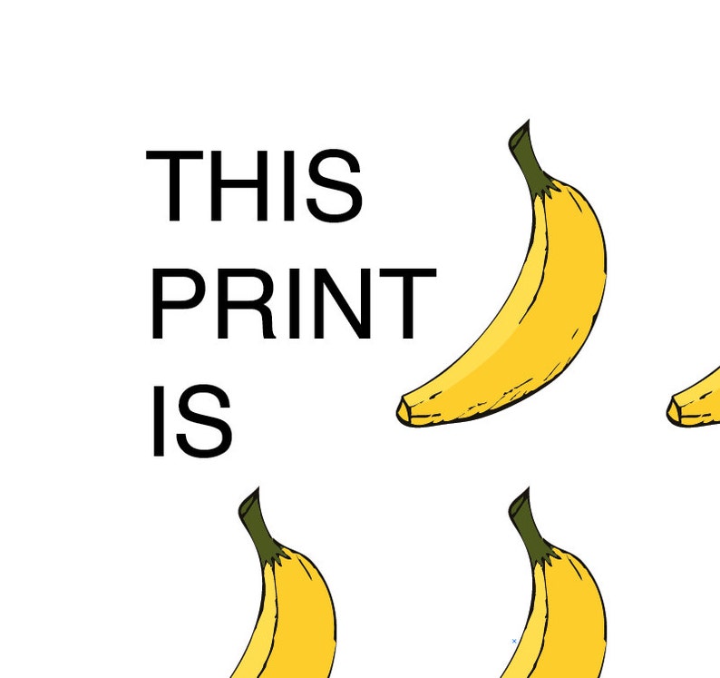 This Print Is Bananas, Banana, Bananas, Banana Art, Fruit, Fruit Art, Kitchen, Wall Art, Home Decor, Kitchen Wall Art, Kitchen Idea, Type image 3