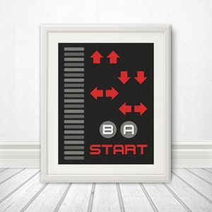 Nintendo, Nintendo Art,  The Code For Contra Art Print , Retro, Video Game
