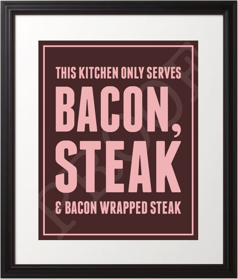 Bacon & Steak 8x10 Print image 2