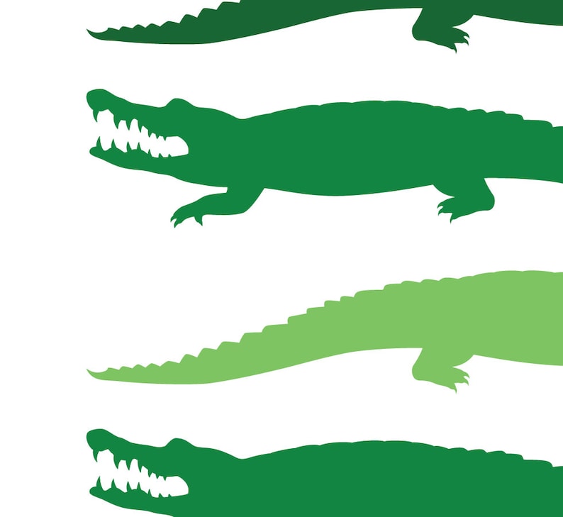 Green Alligator, Nursery Print, Alligator Print, Alligator Poster, Mid Century Art, Kids Wall Art, Retro, Children's Room image 4