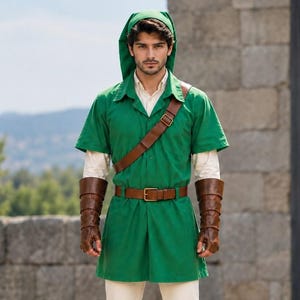 Legend of Zelda Hero Tunika Cosplay – Grön Äventyrsoutfit för Vuxna