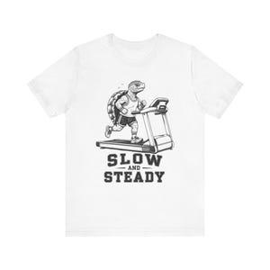 Slow and Steady T-Shirt | Turtle on Treadmill Tee