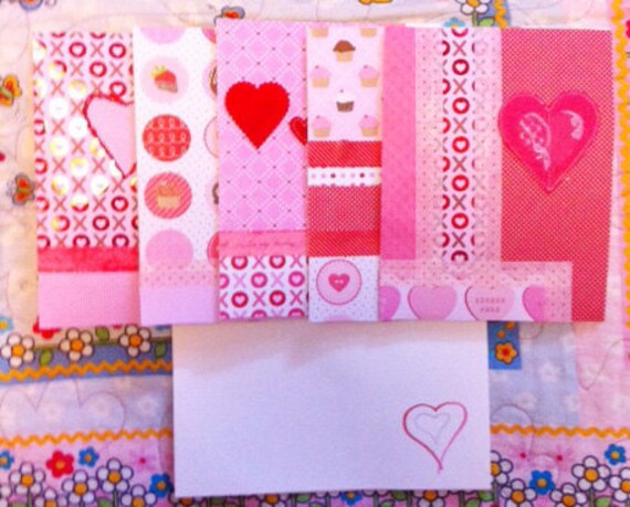 Items similar to Valentine's Day Cards 5 Pack on Etsy