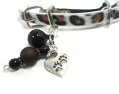 RESERVED for TERRI - Pet Collar Charm, Zipper Pull, Beaded Pet Charm, Paw Print Pet Accessories, Zipper Pull Charm