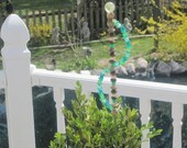 Garden Decor, Beaded Garden Decoration, Plant Ornament, Garden Flower Stake, Garden Art