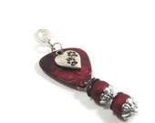 Pet Collar Charm, Zipper Pull, Guitar Pick Pet Charm, Paw Print Pet Accessories, Key Ring Charm, Zipper Pull Charm