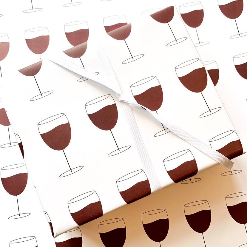 Wine Wrapping Paper Etsy