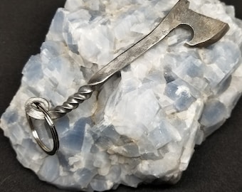 Axe Head Key Ring Bottle Opener Hand Forged